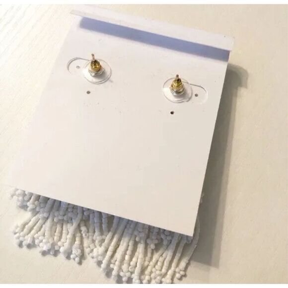 Rachel Zoe Panacea Beaded Long Tassel Earrings NEW - Picture 4 of 4